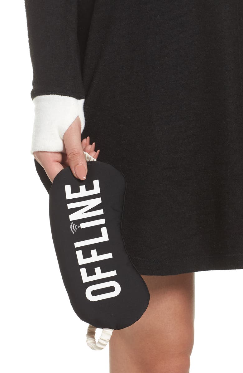 Kensie Sleep Shirt & Eye Mask, Alternate, color, 