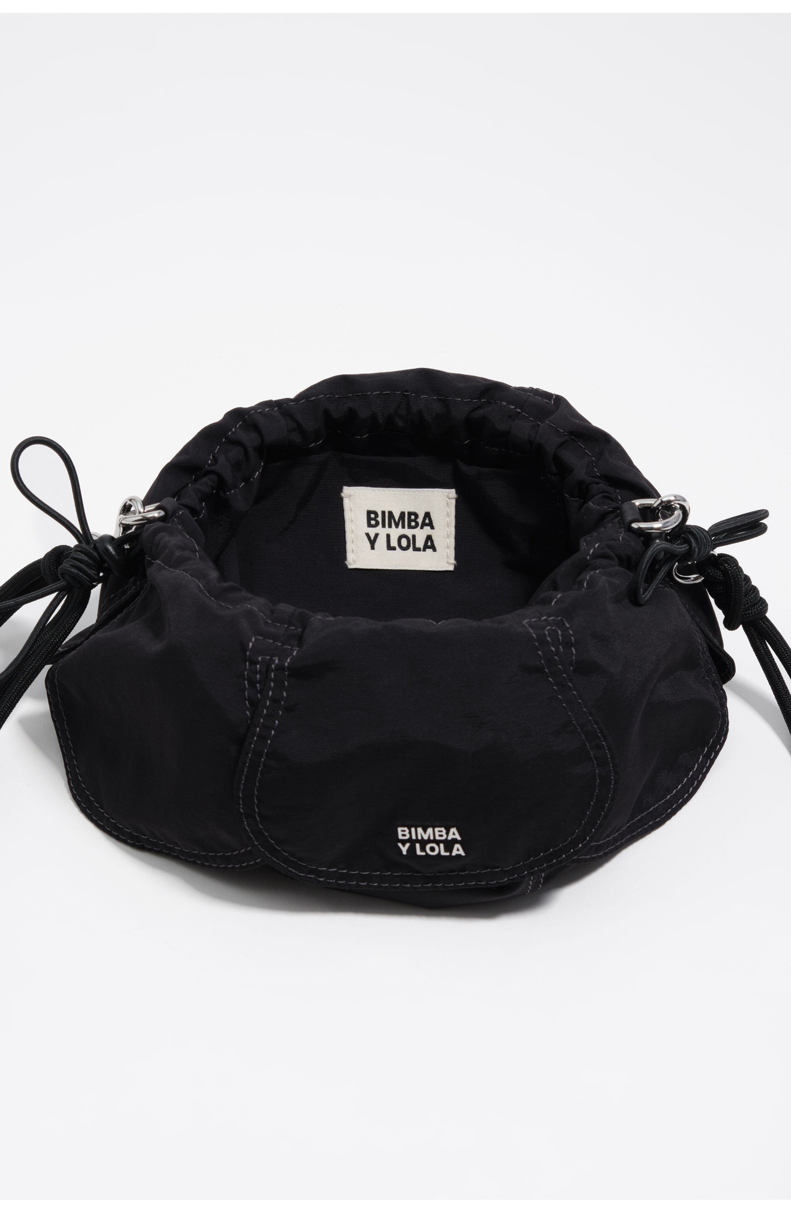 Bimba y Lola Woven Petalo Bag, Alternate, color, Black