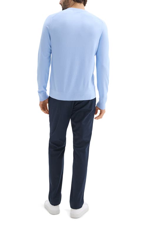 Theory Textured Crewneck Sweater In Clear Sky