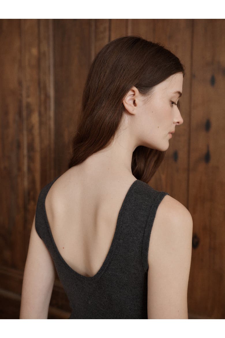 Iris Scoop Back Tank, Alternate, color, Anthracite