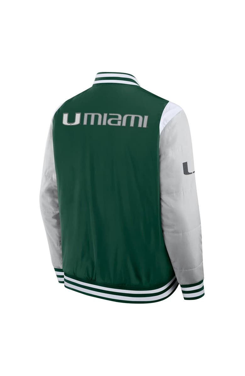 FANATICS Men's Fanatics  Green Miami Hurricanes Elements Elite Full-Snap Jacket, Alternate, color, Green