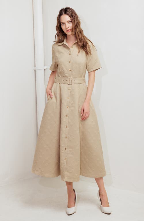 Freemarket Diamond Stitched A-line Dress In Brown