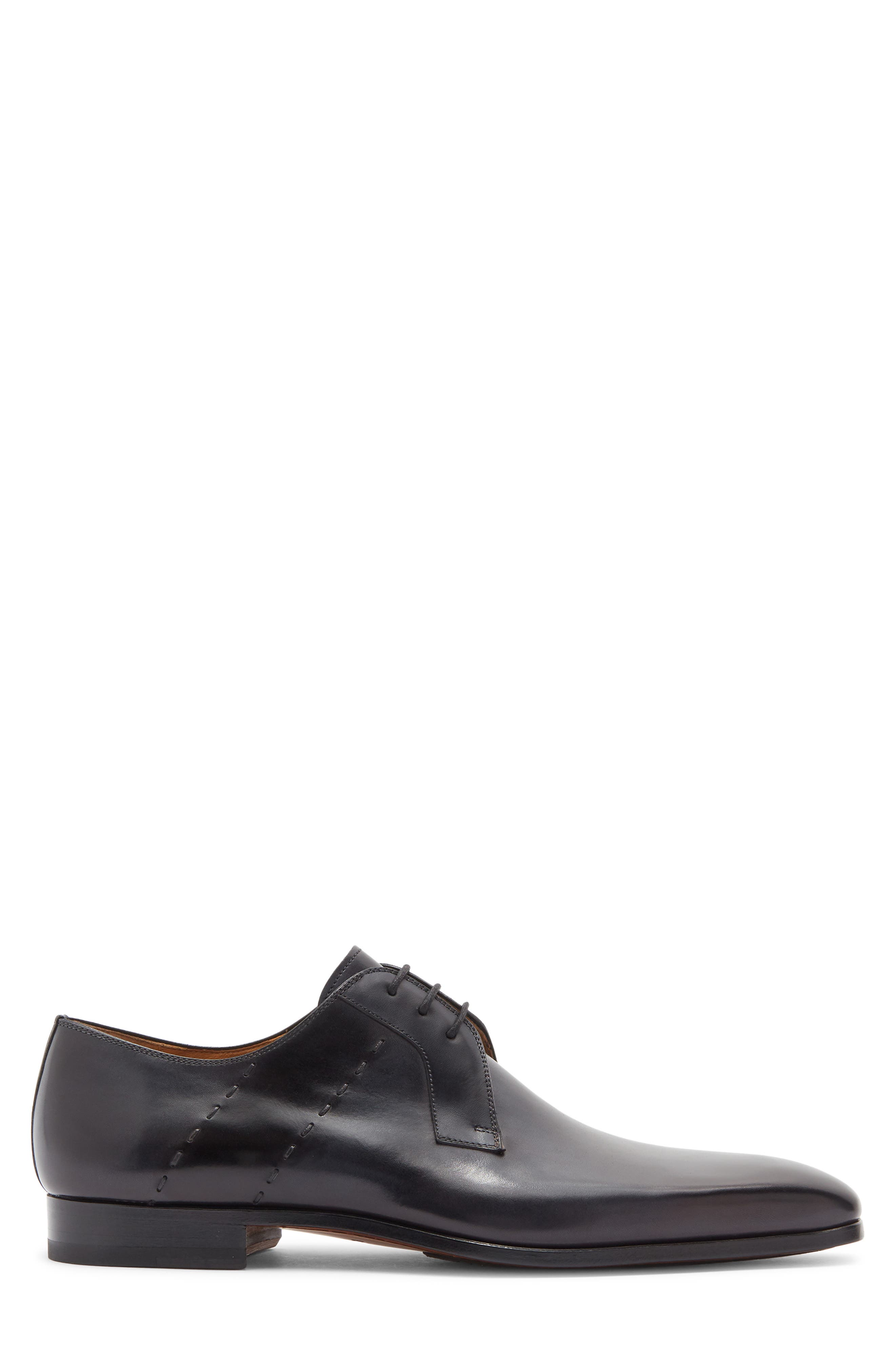 Magnanni Leather Derby, Alternate, color, Navy