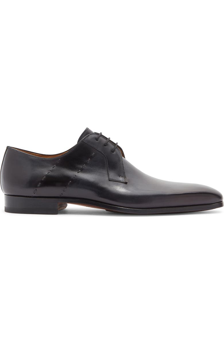 Magnanni Leather Derby, Alternate, color, Navy