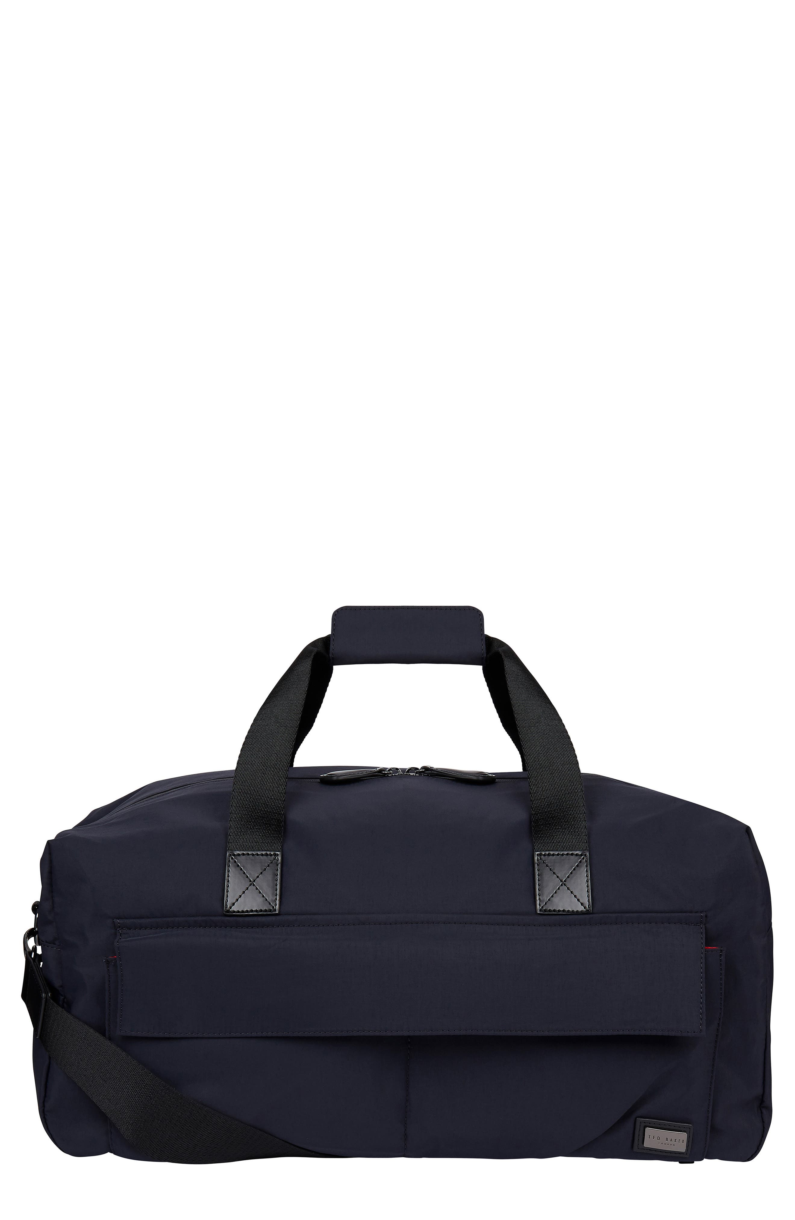 Nylon Holdall Duffle Bag, Main, color, NAVY