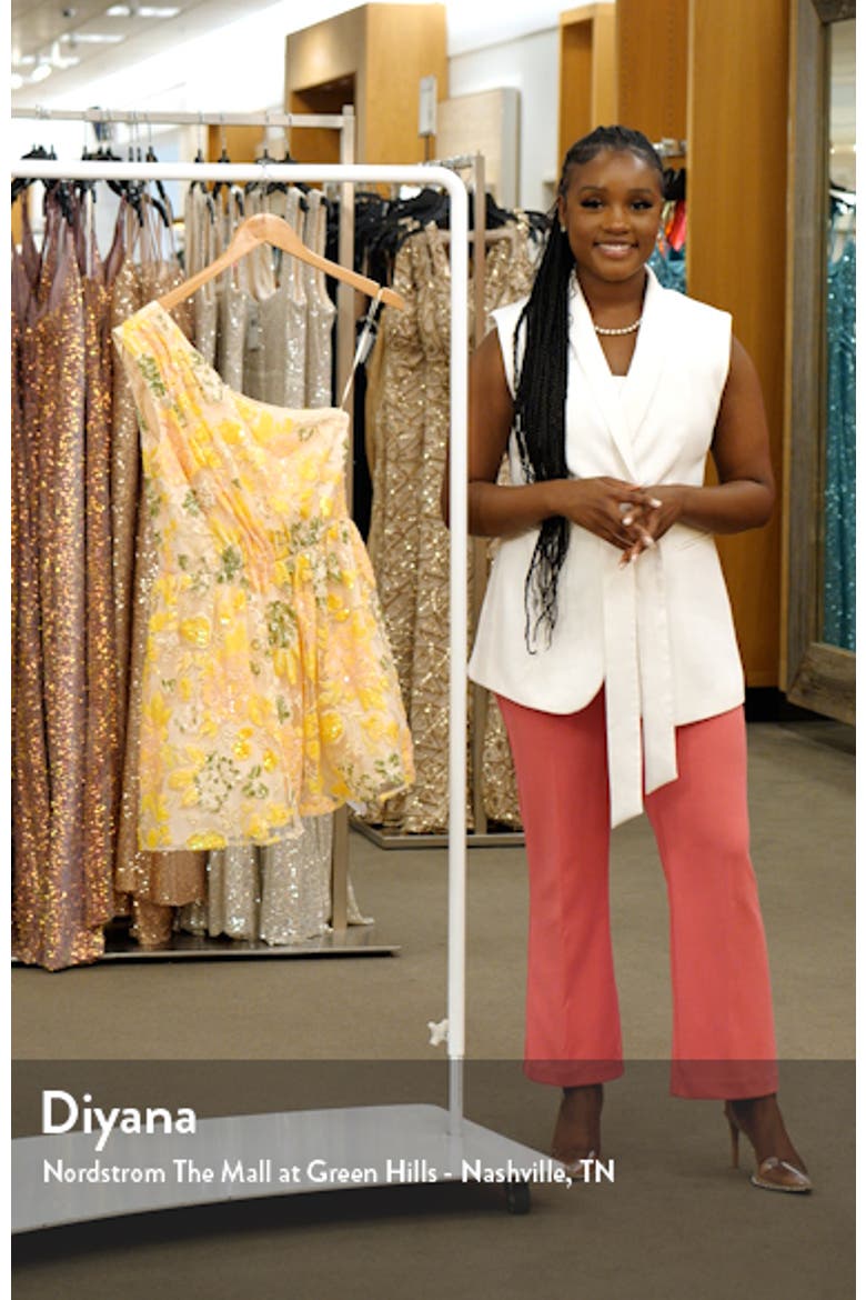 Delaney Floral One-Shoulder Fit & Flare Minidress video