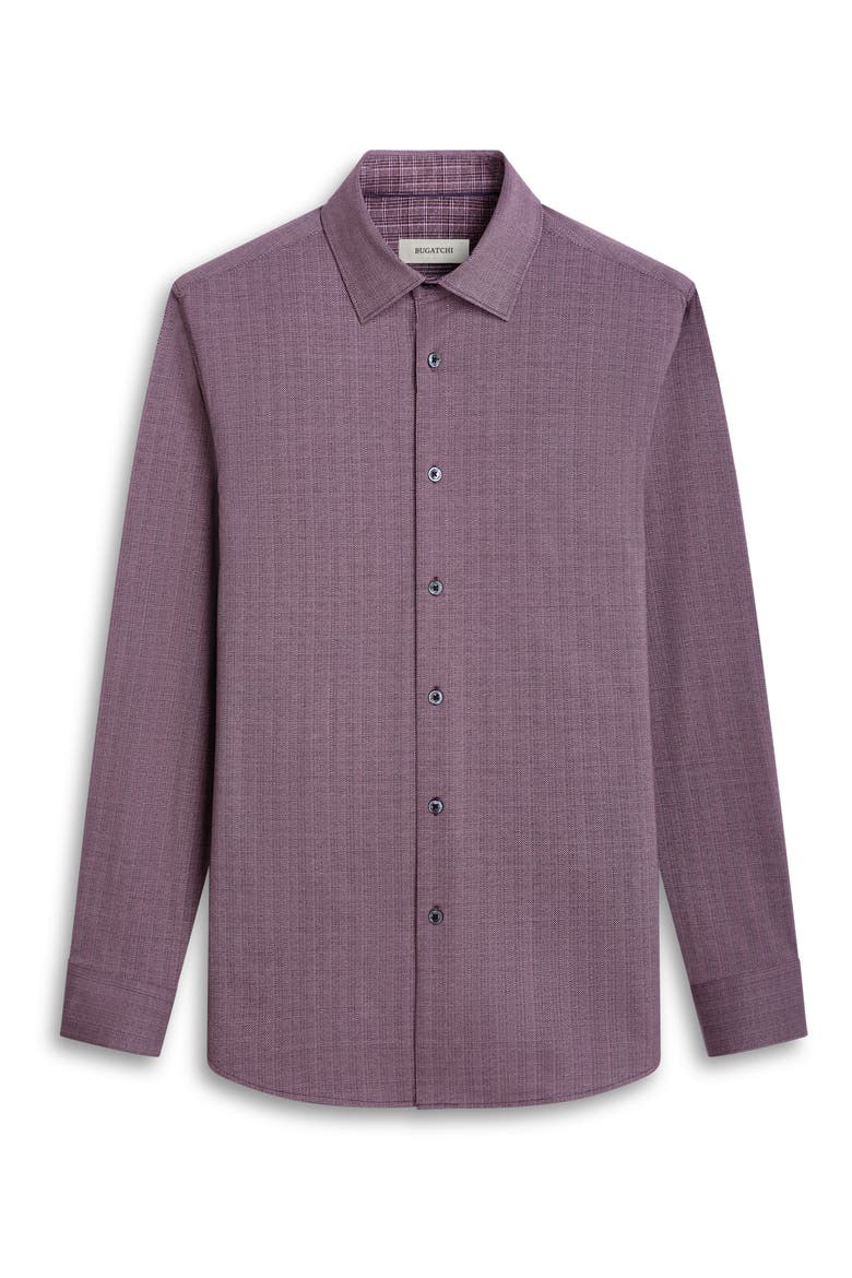 Jimmy OoohCotton® Herringbone Button-Up Shirt, Alternate, color, CABERNET