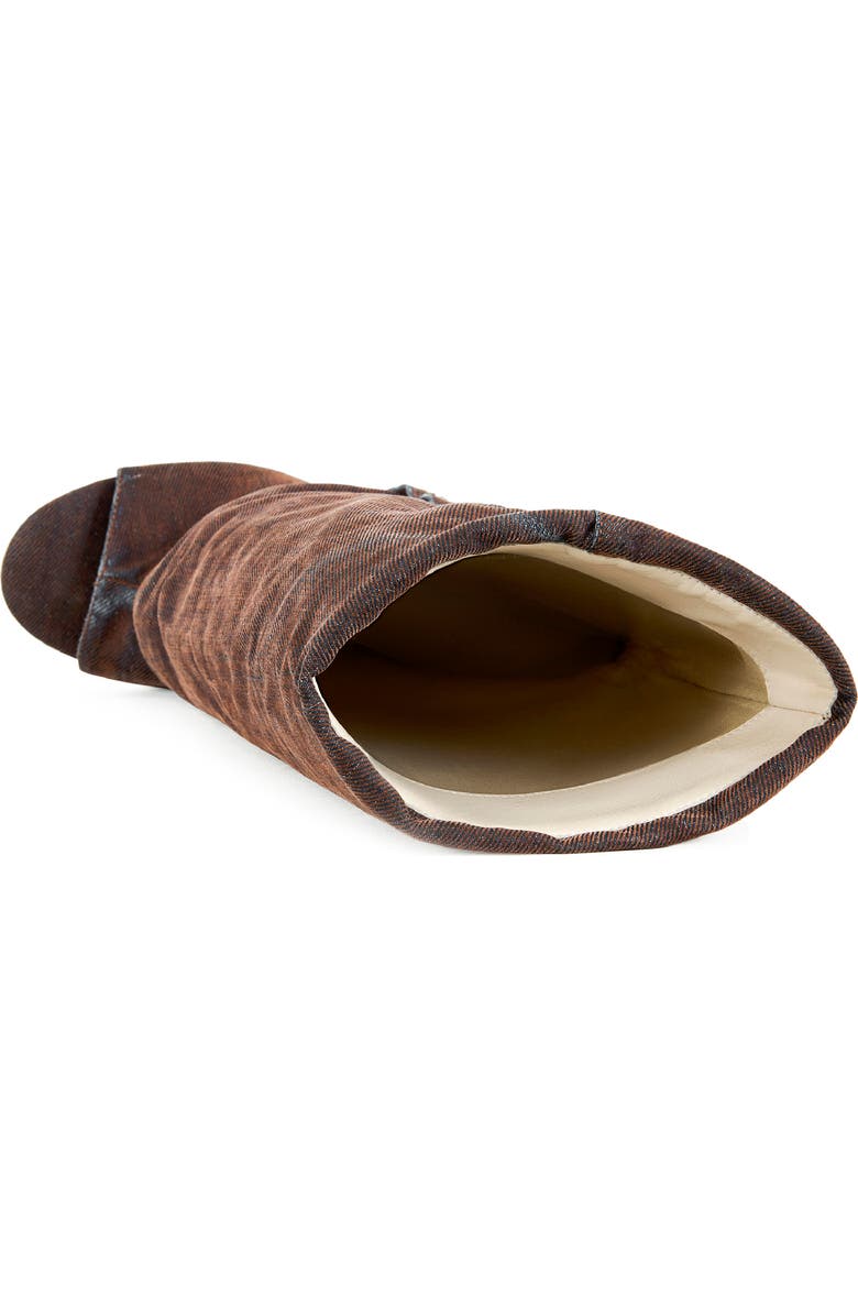 AZALEA WANG Metallic Open Toe Boot, Alternate, color, Orange