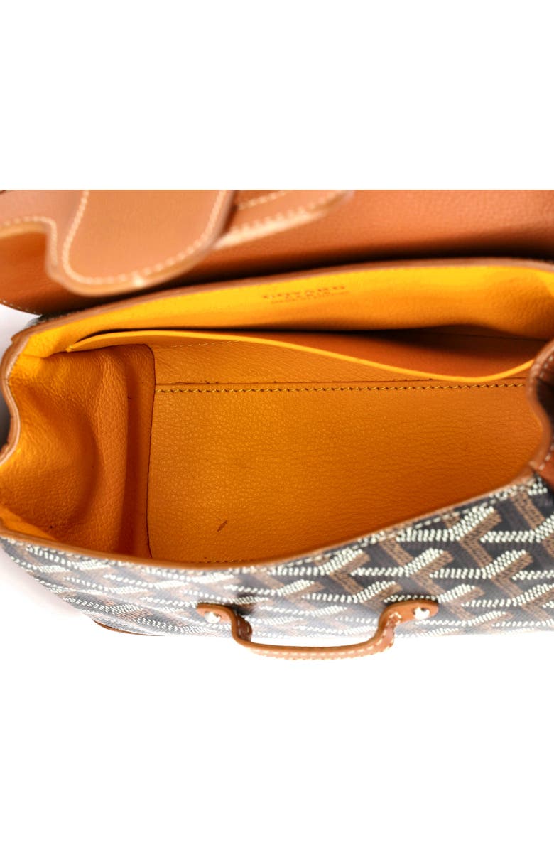 Pre-Owned Goyard Saigon Top Handle Bag Coated Canvas with Leather Mini, Alternate, color, Brown