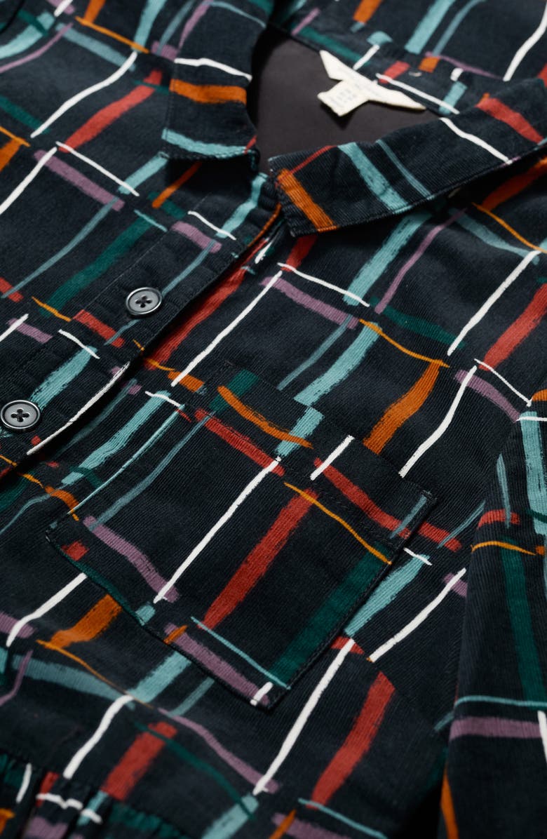 Seasalt Cornwall Rosina Long Sleeve Midi Dress, Alternate, color, Rock Check Onyx