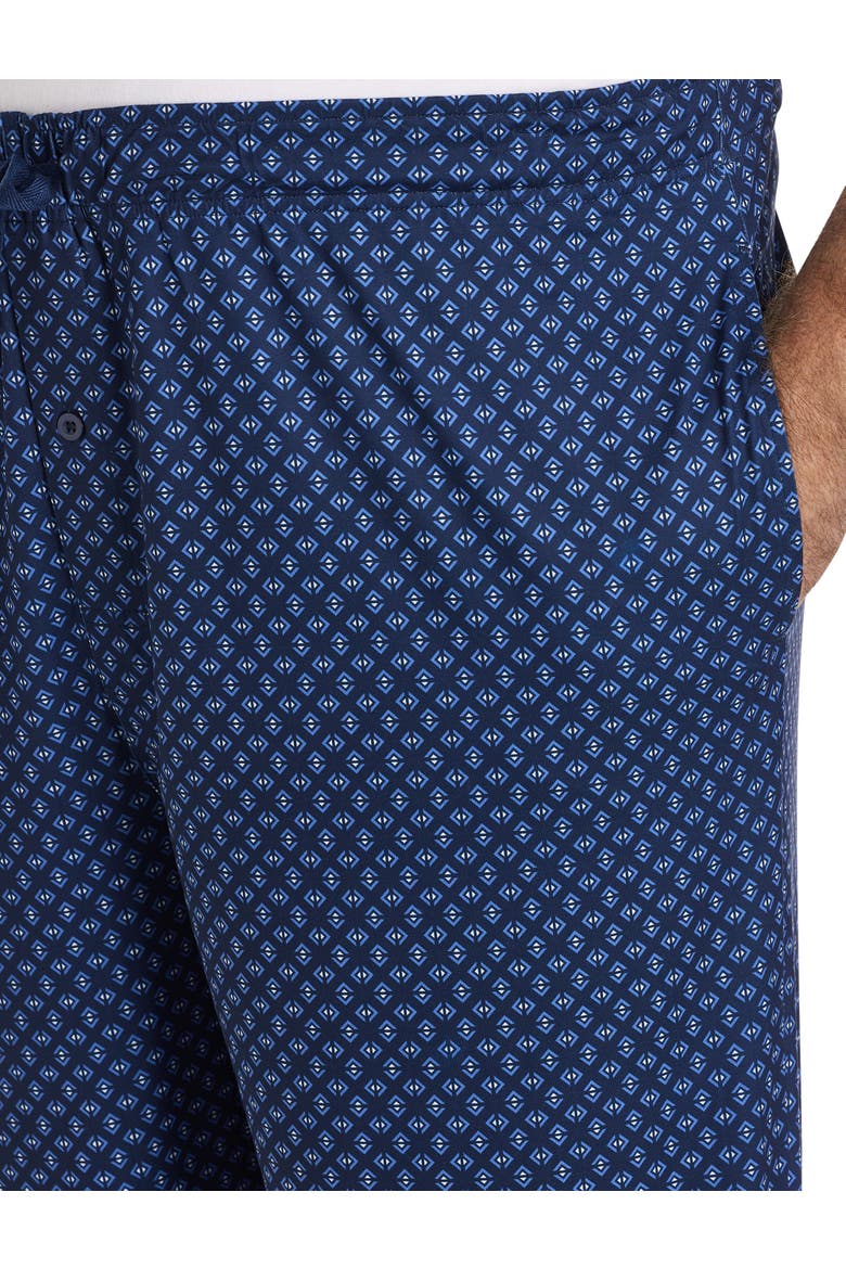 Big & Tall Geometric-Patterned Knit Lounge Pants, Alternate, color, NAVY