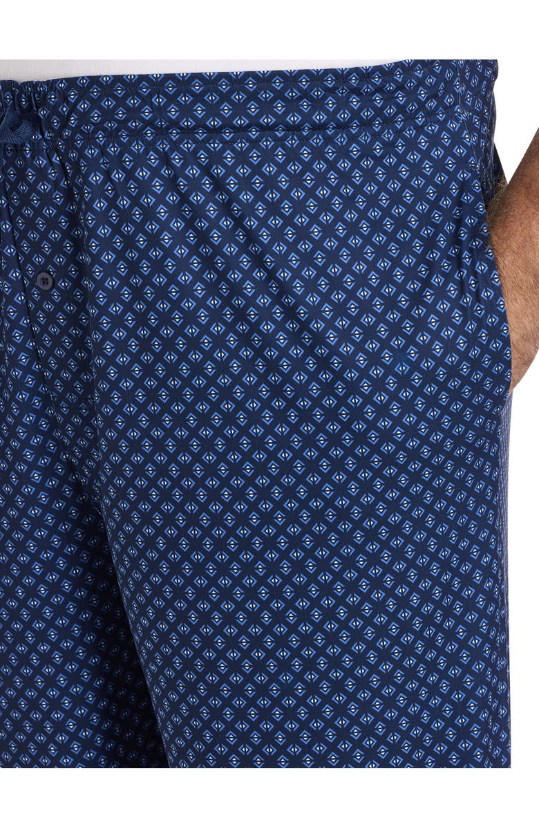 Harbor Bay by DXL Big & Tall Geometric-Patterned Knit Lounge Pants, Alternate, color, Navy