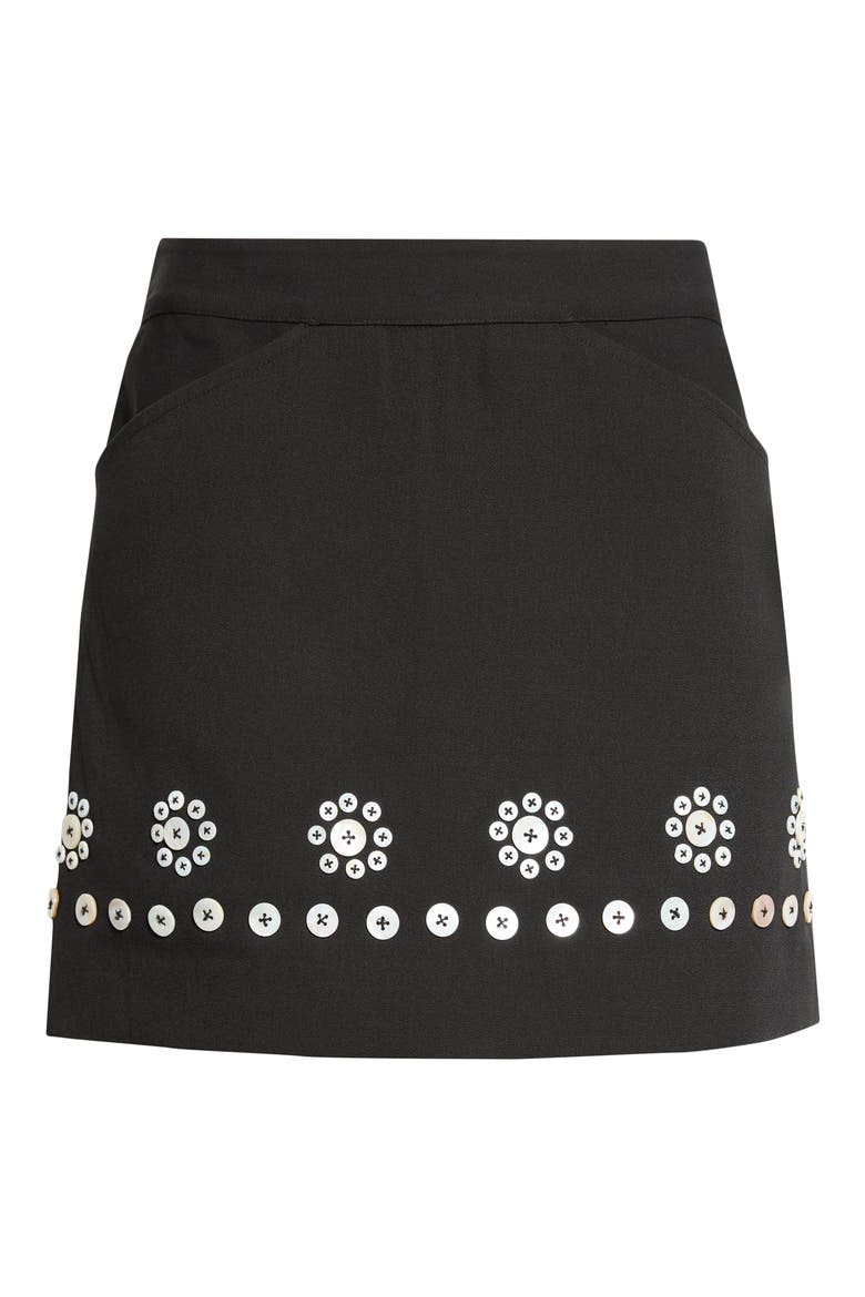 Button Detail Miniskirt, Alternate, color, BUTTONED FLOWERS