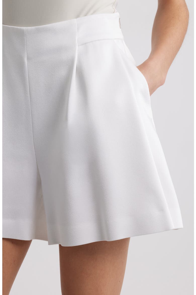 Tulania Pleated High Waist Shorts, Alternate, color, WHT