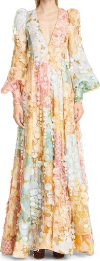 Jupe Mini Zimmermann Imprimé Floral Lin-soie Taille 0 - Neuf Avec étiquettes