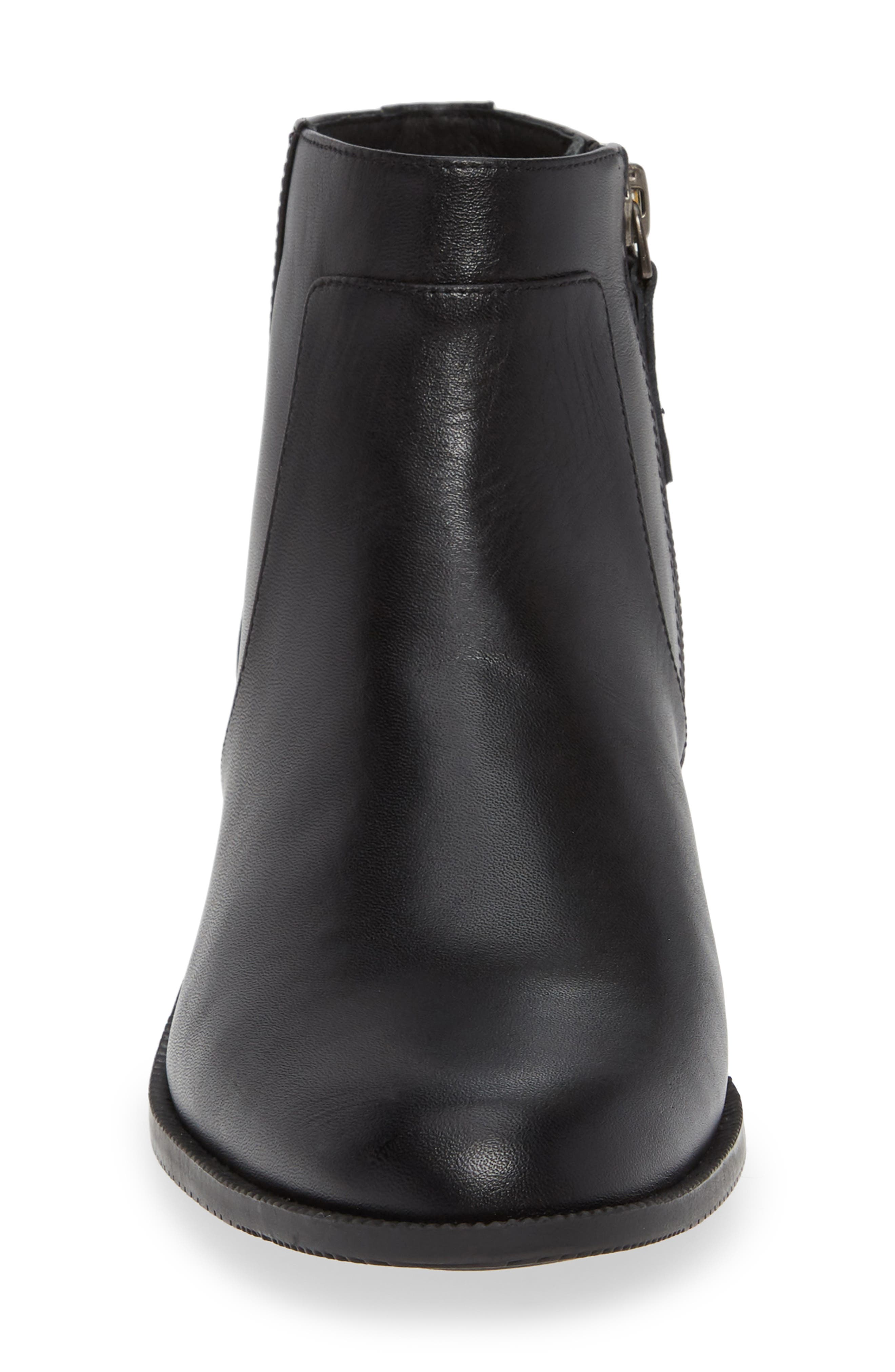 Benette Water Resistant Bootie, Alternate, color, BLACK LEATHER