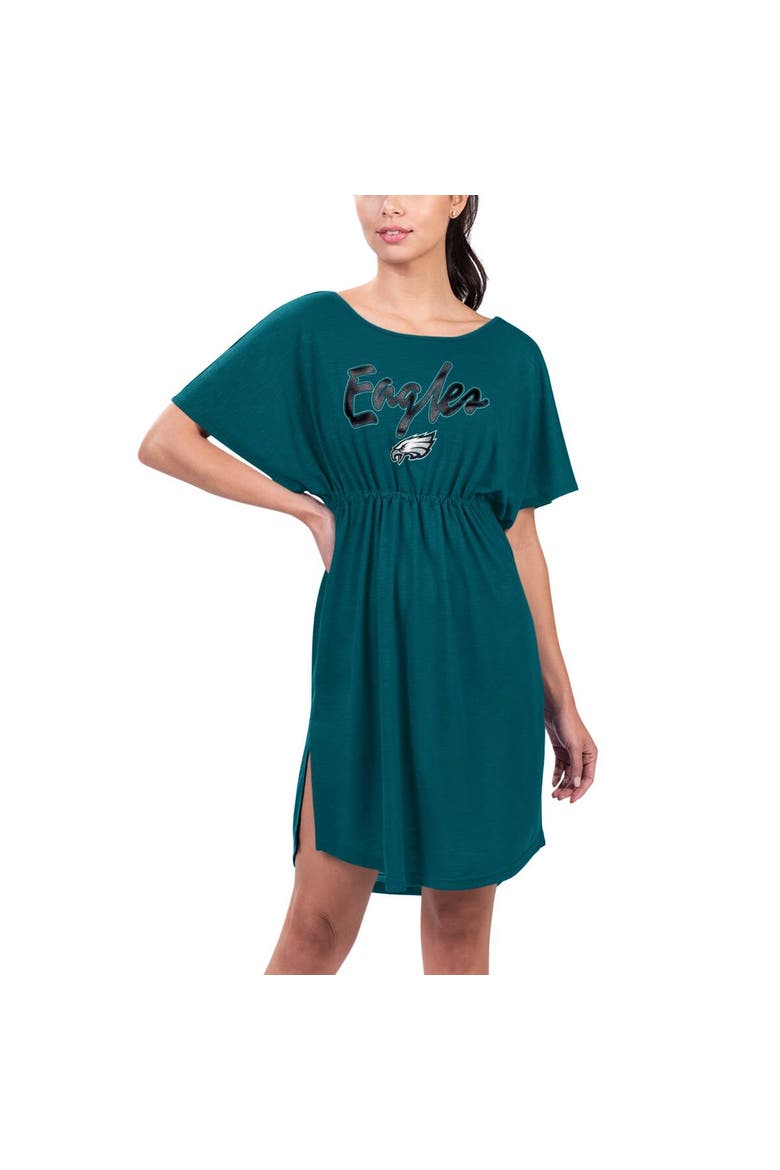 Women's G-III 4Her by Carl Banks Green Philadelphia Eagles Versus Swim Cover-Up, Alternate, color, Green