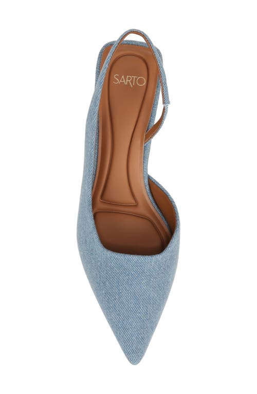 Sarto By Franco Sarto Devin Pointed Toe Slingback Pump In Blue