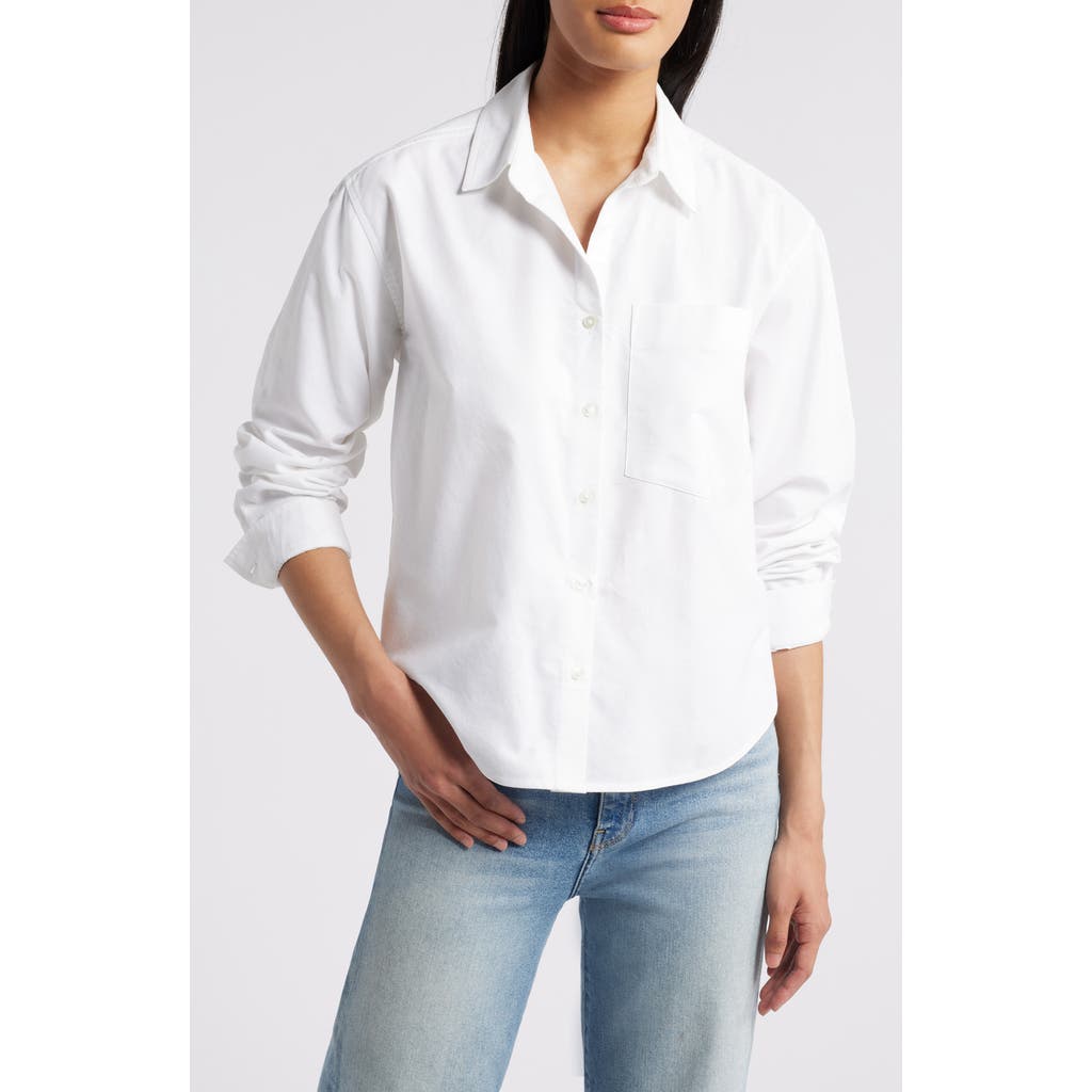 Beachlunchlounge Cammi Cotton Button-up Shirt In White