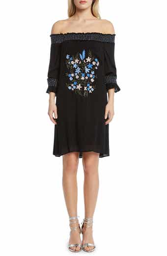 Willow & Clay Embroidered Off the Shoulder Dress