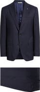 Jack Victor Esprit Navy Deco Plaid Wool Suit