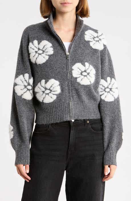 Flower Jacquard Bomber Jacket