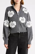 Madden Girl Flower Jacquard Bomber Jacket
