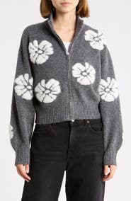 Madden Girl Flower Jacquard Bomber Jacket