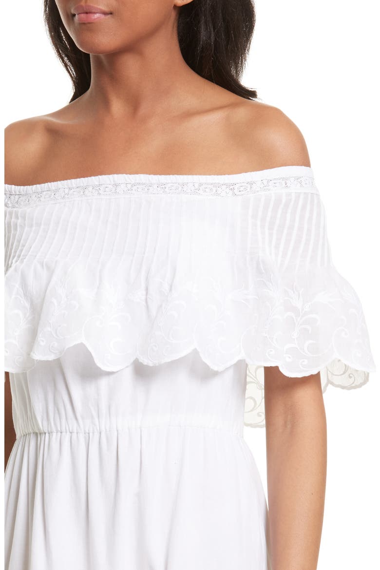 Pansy Off the Shoulder Maxi Dress, Alternate, color, WHITE