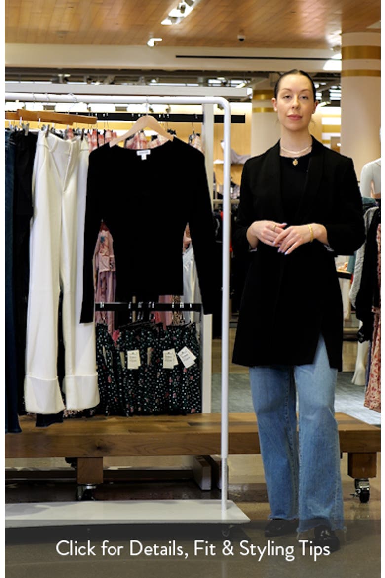 Twist Front Detail Merino Wool Blend Sweater video
