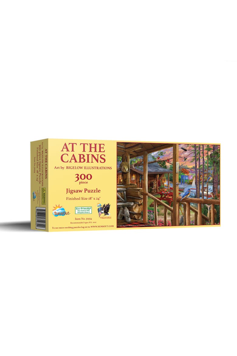 At The Cabins 300 piece Jigsaw Puzzle for Adults, Main, color, Multicolor