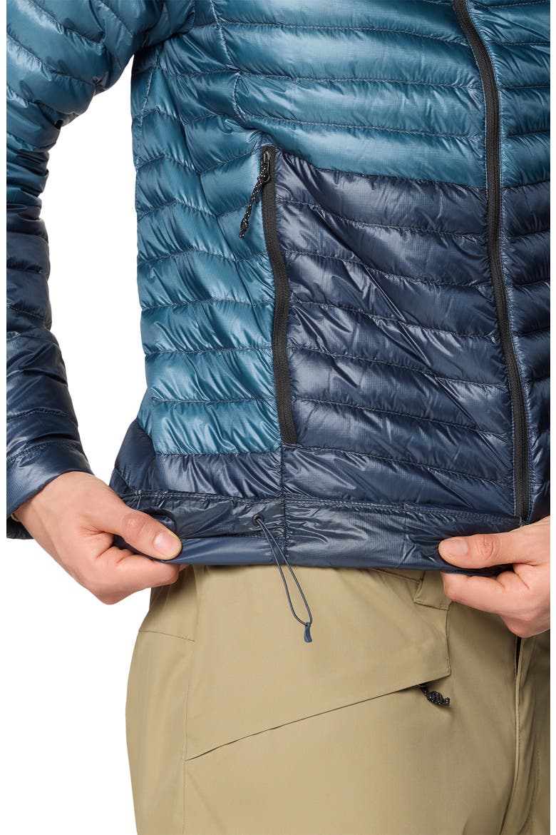 Ghost Whisperer Packable 800-Fill-Power Down Hooded Jacket, Alternate, color, ADRIATIC BLUE/ MOON BLUE