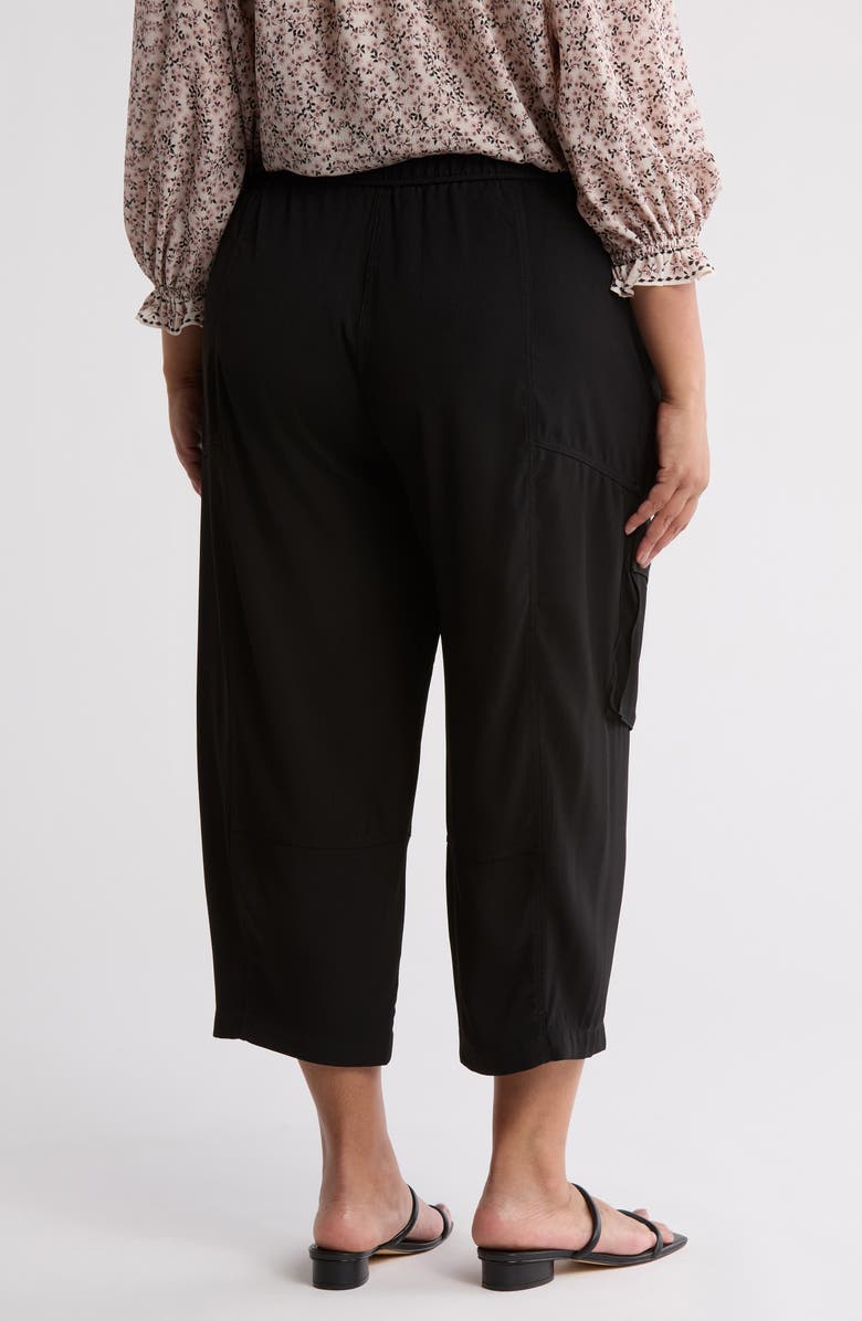 MAX STUDIO Pull-On Cargo Pants, Alternate, color, Black