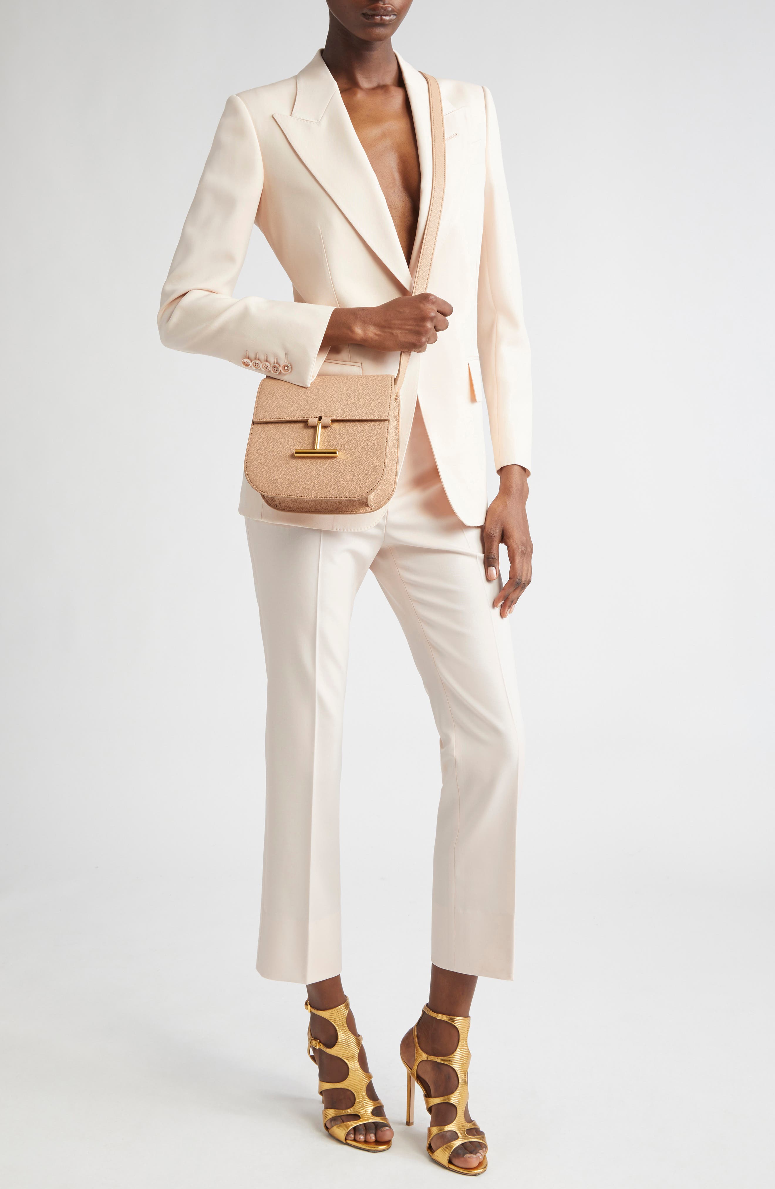 Wool Stretch Grain de Poudre Tailored Pants - image 2