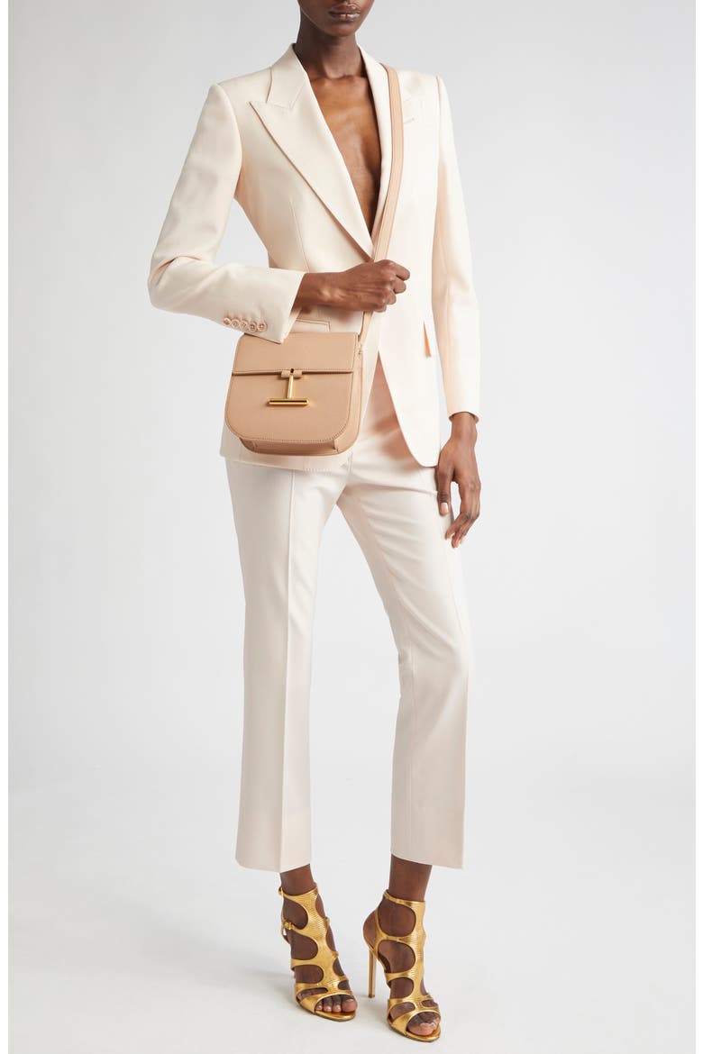 Wool Stretch Grain de Poudre Tailored Pants, Alternate, color, LIGHT BLUSH