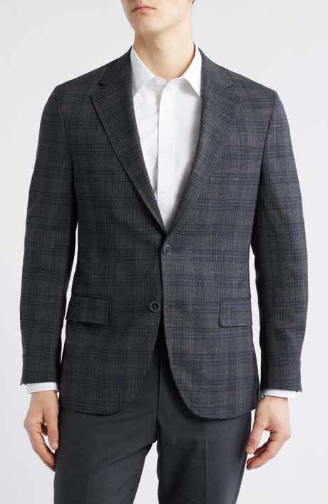 Peter Millar Hyperlight Soft Micro Houndstooth Wool & Silk Blend Sport Coat