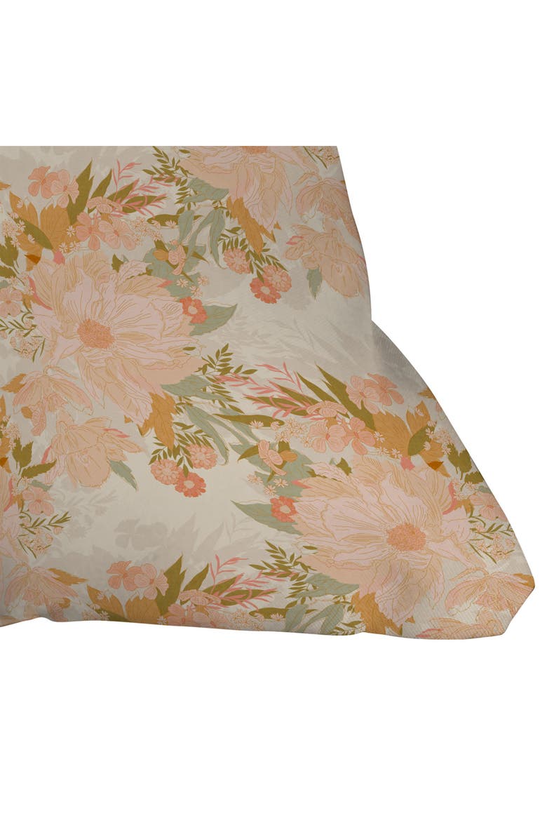 Deny Designs Floral Bloom Throw Pillow, Alternate, color, Beige