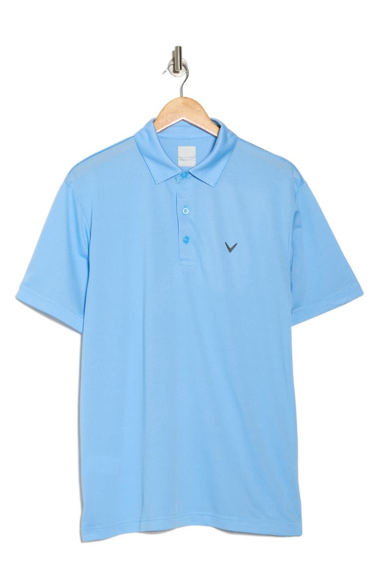 Callaway Chevron Jacquard Golf Polo, Alternate, color, Comet Sea Start
