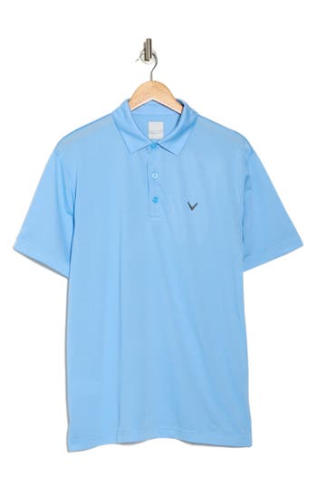 Callaway Chevron Jacquard Golf Polo In Blue
