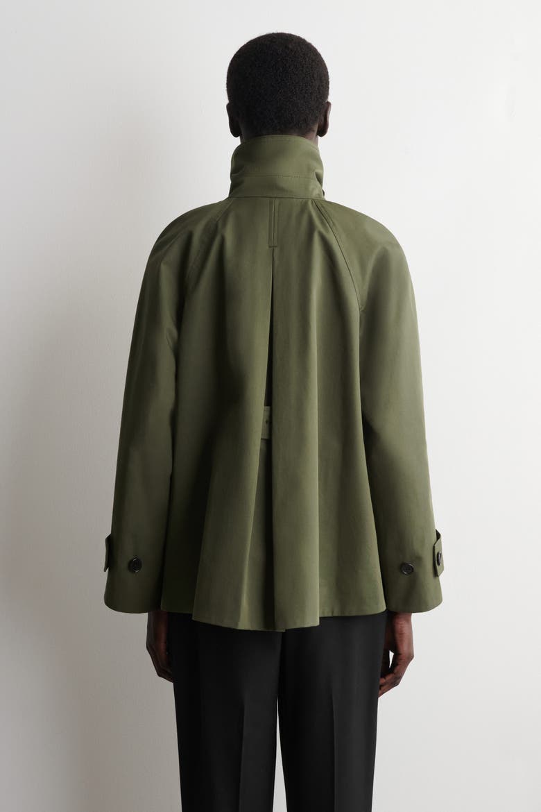 A-line Cotton-twill Jacket, Alternate, color, KHAKI