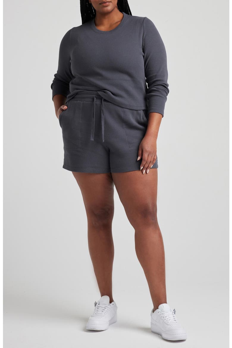 Organic Cotton Long Sleeve Crew, Alternate, color, Charcoal