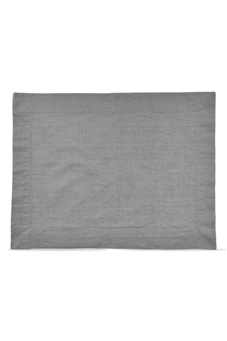 Threads Slub Cotton Placemat, Main, color, Gray