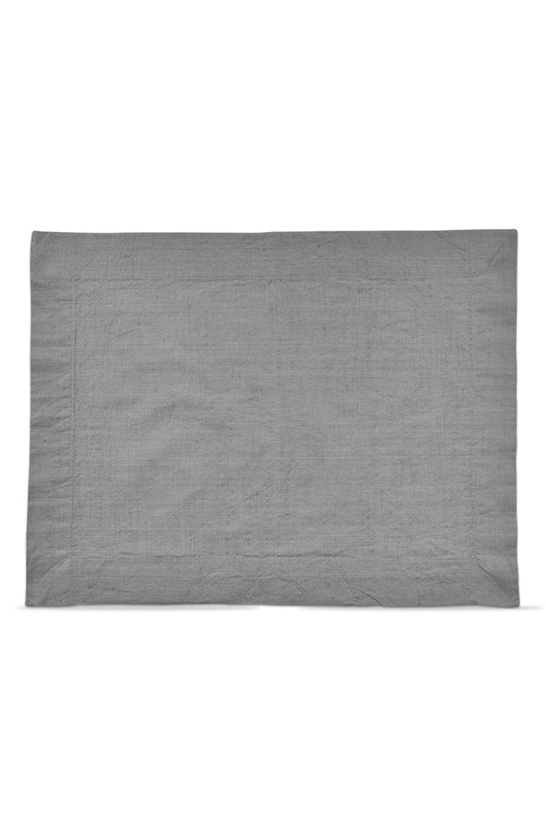tag Threads Slub Light Gray Cotton Placemat for Everyday Use, Main, color, Gray