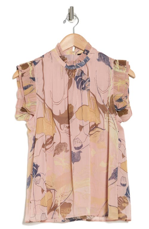 T TAHARI T TAHARI RUFFLE CAP SLEEVE TOP