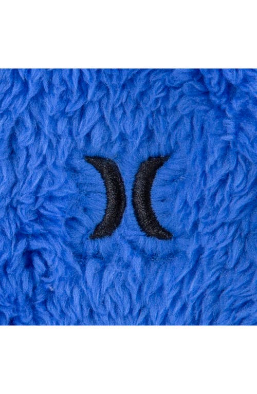 Hurley Plush Faux Fur Hooded Coverall In Blue