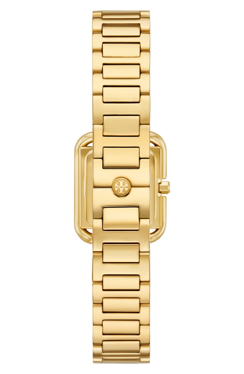 Tory Burch The Small Kira Square Bracelet Watch Set, 18mm x 18mm, Alternate, color, Gold