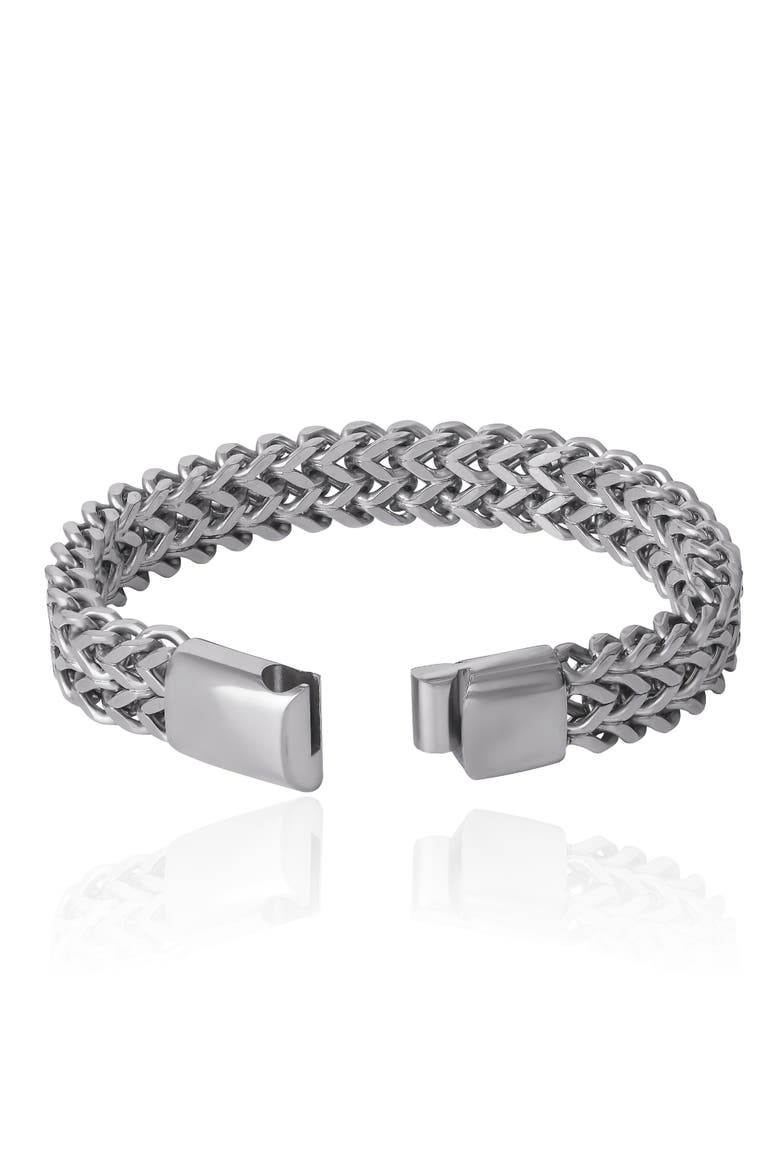 Silver-Tone Woven Chain Bracelet, Alternate, color, Silver