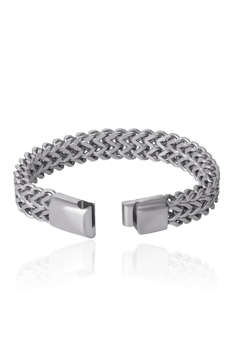 Lucky Brand Silver-Tone Woven Chain Bracelet, Alternate, color, Silver