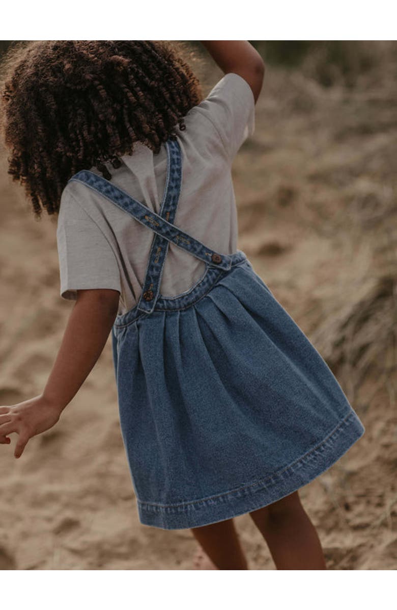 The Simple Folk The Oversized Denim Pinafore, Alternate, color, Light Denim