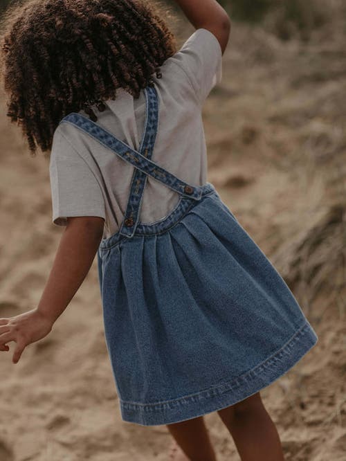 The Simple Folk The Oversized Denim Pinafore In Light Denim